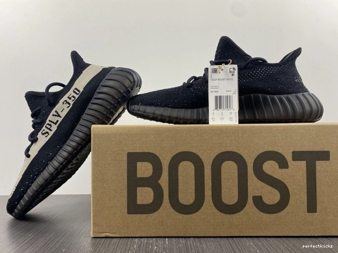 Black Yeezy Adidas V2 350 Core White Boost BY1604 0730